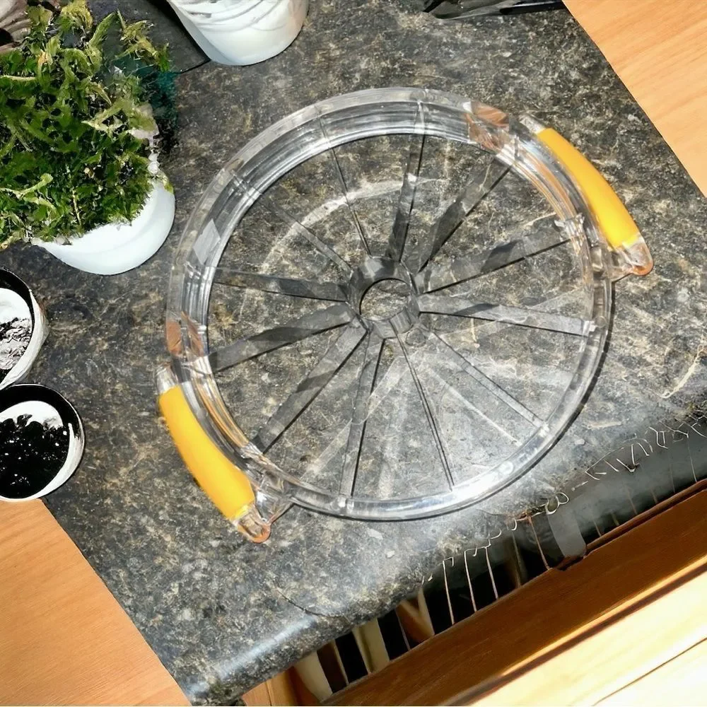 Slicer 🔎 Rare Find Elegant Lucite and Stainless Steel Pie Melon Farmhouse HP 🍭